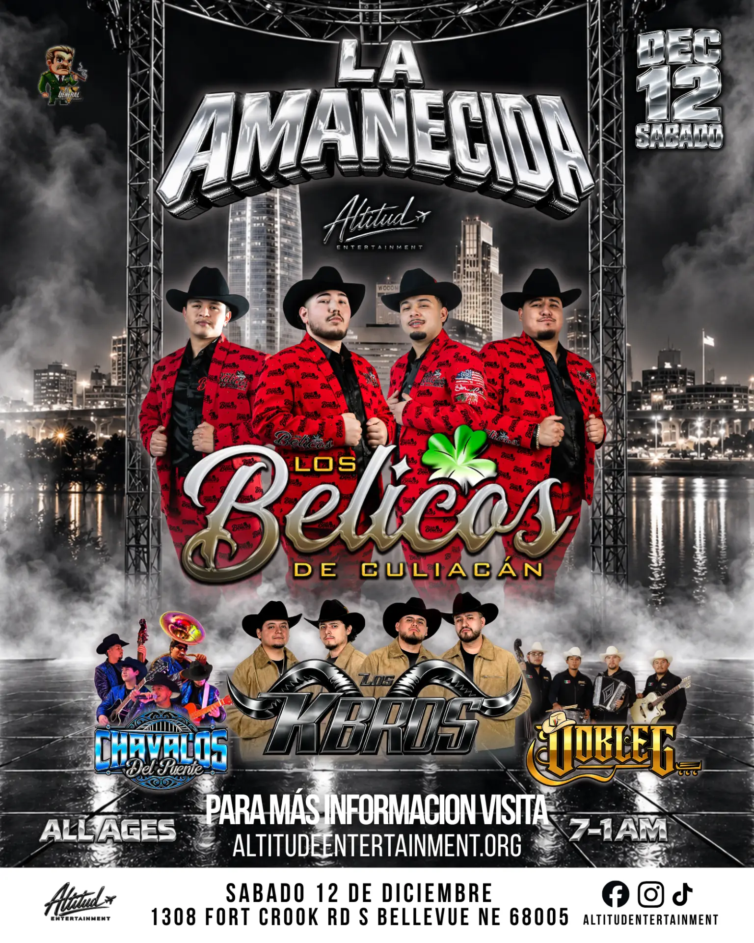 La Amanecida official event flyer